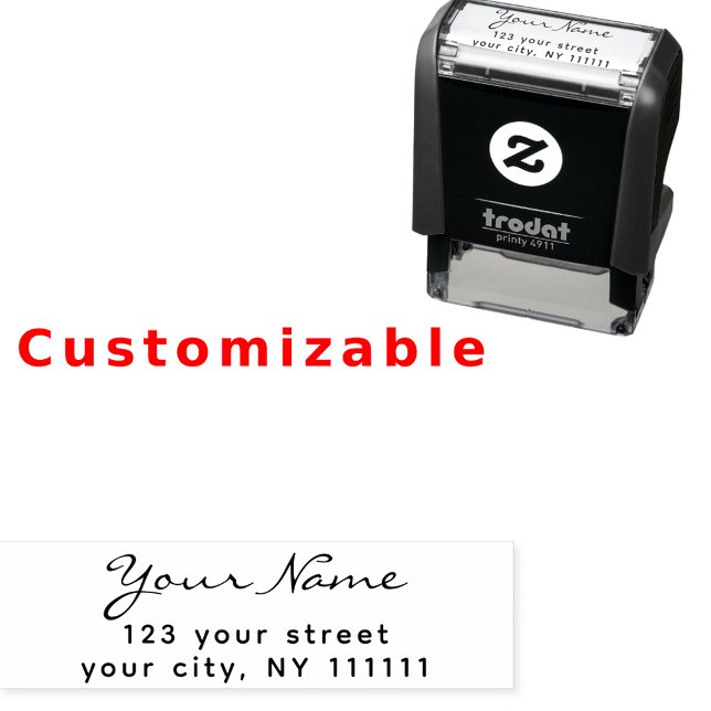 Modern Handwritten Elegant Stylish Return Address Self-inking Stamp (Creator Uploaded)