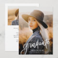 Modern Handwritten Graduate Script Photo Invitation | Zazzle