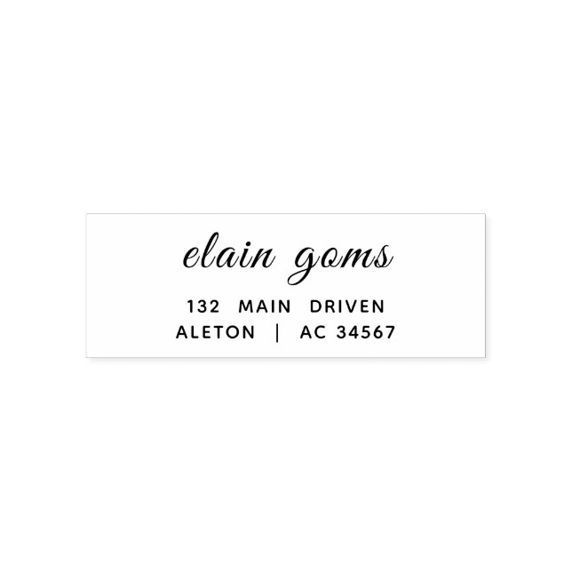 Modern Handwritten | Minimal Personalized Design Self-inking Stamp (Design)