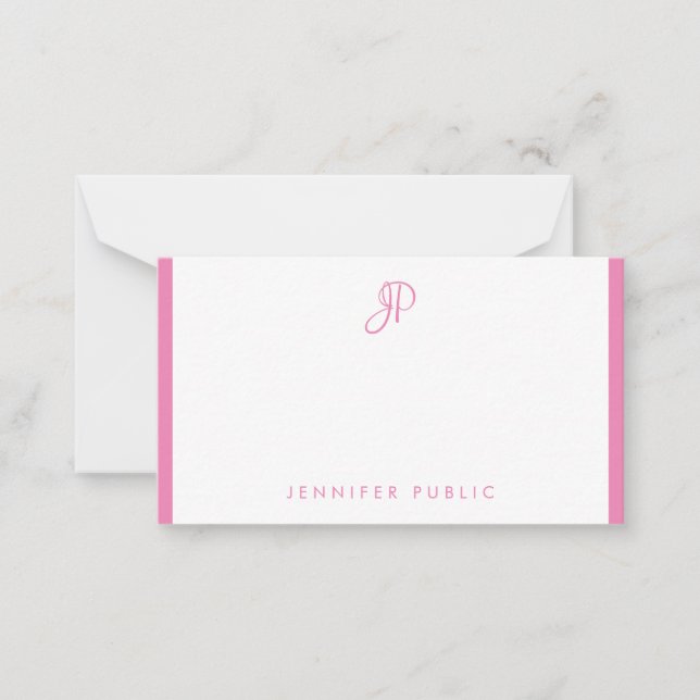 Modern Handwritten Monogram Template Simple (Front)