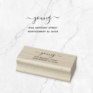 Modern Handwritten Name & Return Address 08a. Rubber Stamp