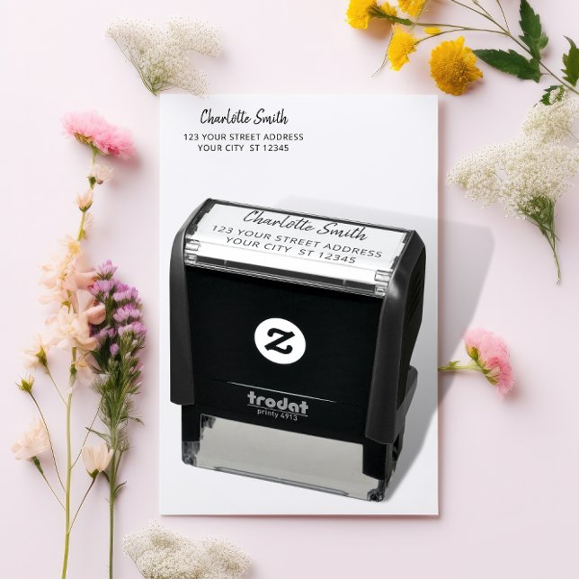 Modern Handwritten Name Return Address Self-inking Stamp (Creator Uploaded)