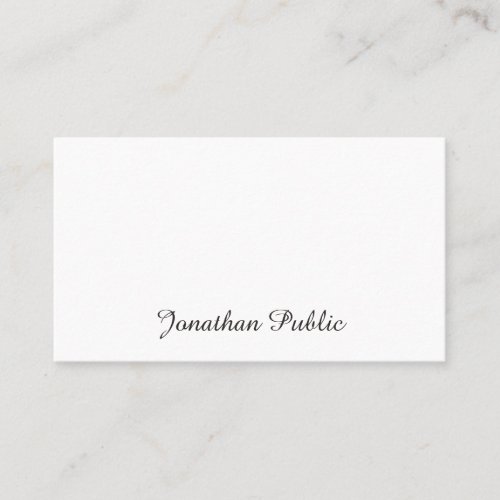Modern Handwritten Name Script Simple Template Business Card