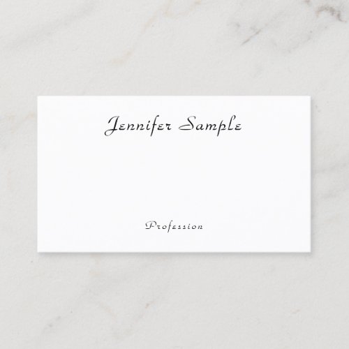 Modern Handwritten Name Simple Professional Business Card