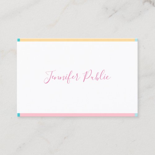 Modern Handwritten Name Simple Template Trendy Business Card