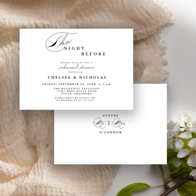 Modern Handwritten Night Before Rehearsal Dinner Invitation (Creator Uploaded)