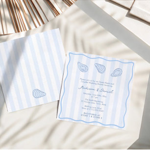 Modern Handwritten Oyster Roast Coed Bridal Shower Invitation