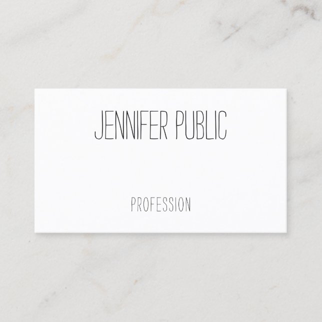 Modern Handwritten Personalized Simple Template Business Card (Front)