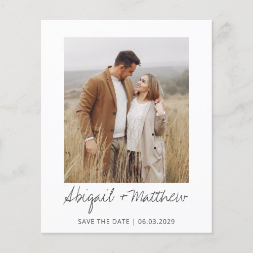 Modern Handwritten Photo Save The Date Invitation Flyer