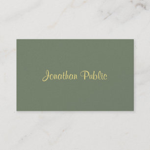Modern Handwritten Professional Luxury Template Business Card