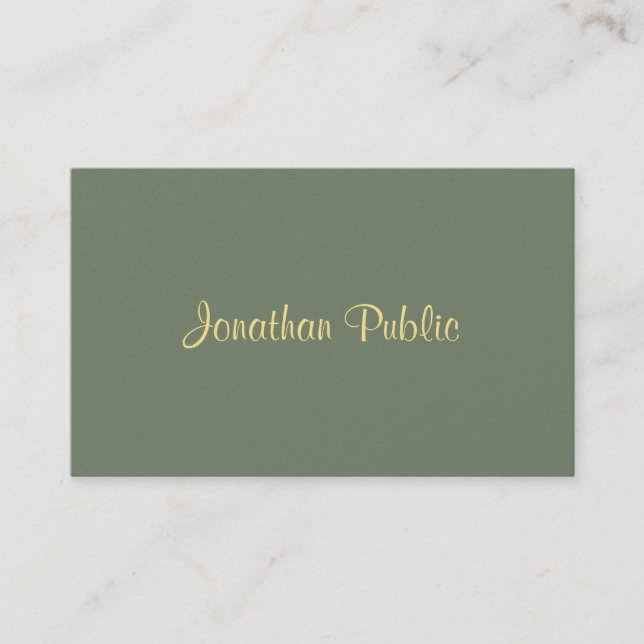 Modern Handwritten Professional Luxury Template Business Card (Front)
