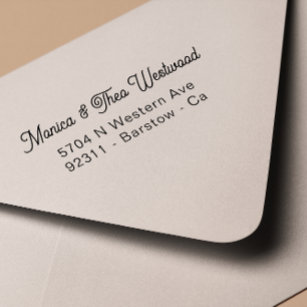 Modern HandWritten retro Name & Address wedding  Self-inking Stamp