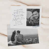 Modern Handwritten Script 2 Photo Thank You