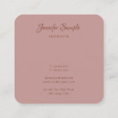 Modern Handwritten Script Elite Luxurious Rounded Square Business Card (Back)