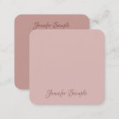 Modern Handwritten Script Elite Luxurious Rounded Square Business Card (Front/Back)