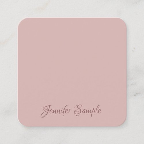 Modern Handwritten Script Elite Luxurious Rounded Square Business Card