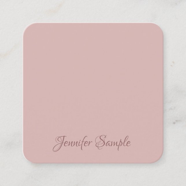 Modern Handwritten Script Elite Luxurious Rounded Square Business Card (Front)