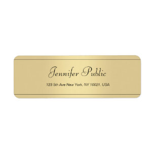 Modern Handwritten Script Gold Minimalist Template Label
