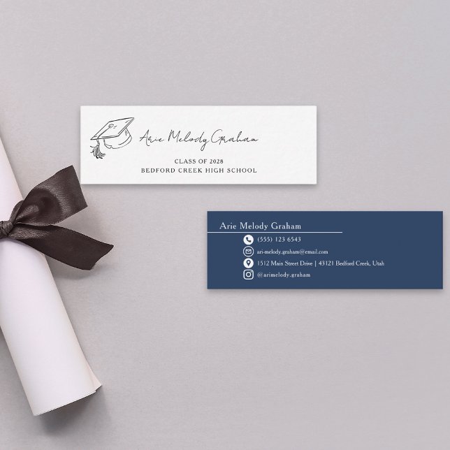 Modern Handwritten Script Graduate Name Card (Creator Uploaded)