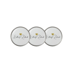 Modern Handwritten Script Name Monogram Golf Ball Marker