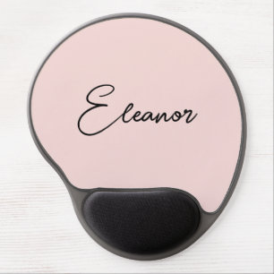 Modern Handwritten Signature Script Blush Gel Mouse Pad