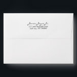 Modern Handwritten Stylish 5x7 invitation Envelope<br><div class="desc">Minimalist Return Address Family 5x7 calligraphy and elegant serif invitation envelope</div>