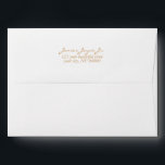 Modern Handwritten Stylish 5x7 invitation Envelope<br><div class="desc">Minimalist Return Address Family 5x7 camel beige calligraphy and elegant serif invitation envelope</div>
