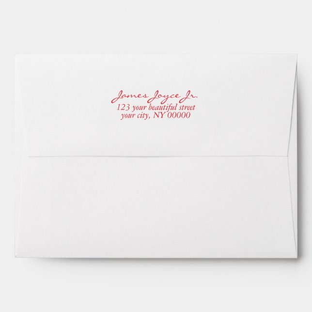 Modern Handwritten Stylish 5x7 invitation Envelope (Back (Top Flap))