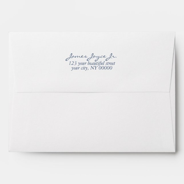 Modern Handwritten Stylish 5x7 invitation Envelope (Back (Top Flap))