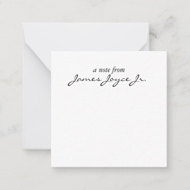 Modern Handwritten Stylish Calligraphy Note Card (Front)
