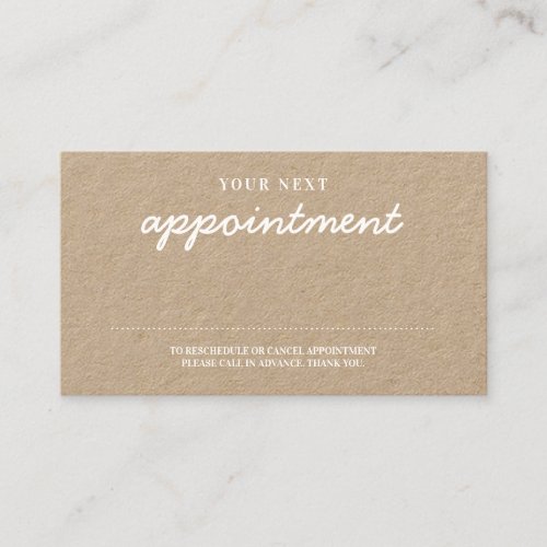  Modern Handwritten Stylish Minimalist Reminder   Appointment Card
