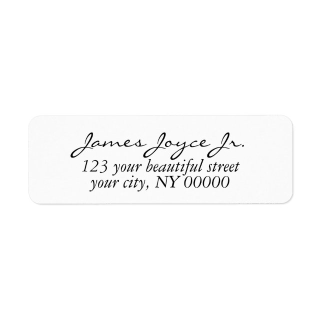 Modern Handwritten Stylish Return Address Label (Front)