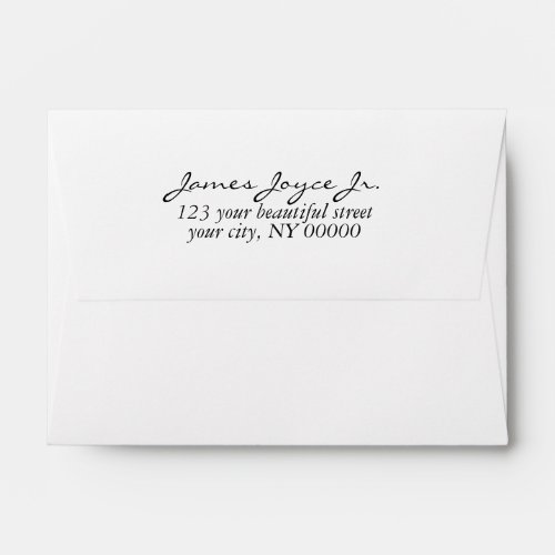 Modern Handwritten Stylish Return Address Minimal Envelope