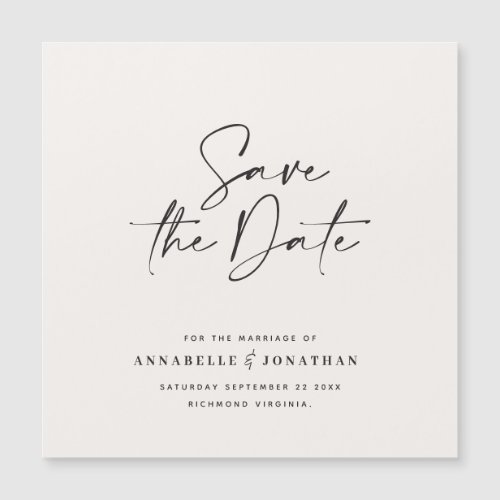 Modern handwritten typography wedding announcement