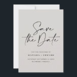 Modern handwritten typography wedding announcement<br><div class="desc">Modern classy typography bold wedding save the date card. With modern,  elegant typography and striped backer design. Colors can be customized.</div>