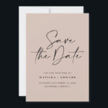Modern handwritten typography wedding announcement<br><div class="desc">Modern classy typography bold wedding save the date card. With modern,  elegant typography and striped backer design. Colors can be customized.</div>