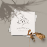 Modern handwritten typography wedding announcement<br><div class="desc">Modern classy typography bold wedding save the date card. With modern,  elegant typography and striped backer design. Colors can be customized.</div>
