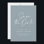 Modern handwritten typography wedding announcement<br><div class="desc">Modern classy typography bold wedding save the date card. With modern,  elegant typography and striped backer design. Colors can be customized.</div>