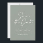 Modern handwritten typography wedding announcement<br><div class="desc">Modern classy typography bold wedding save the date card. With modern,  elegant typography and striped backer design. Colors can be customized.</div>