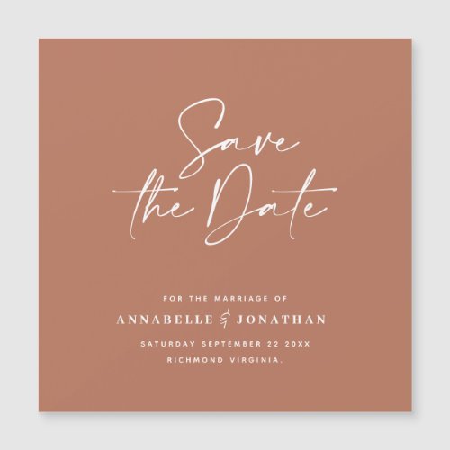 Modern handwritten typography wedding announcement