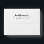 Modern Handwritten Wild Bold Return Address Envelope<br><div class="desc">Minimalist Wild and Bold Return Address Professional Envelope. A classic mailing envelope in basic black and white with modern script typography return address, clean and simple, with back flap. Handwriting sharp typography font style and simple clean sans serif. Fully customizable, easily personalize it adding your own address, names, choose any...</div>