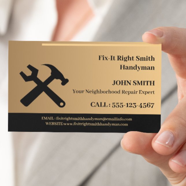 Modern Handyman  Business Card (Creator Uploaded)