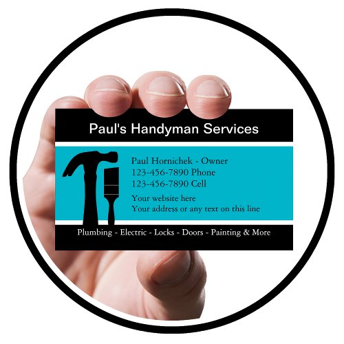 Modern Handyman Business Cards