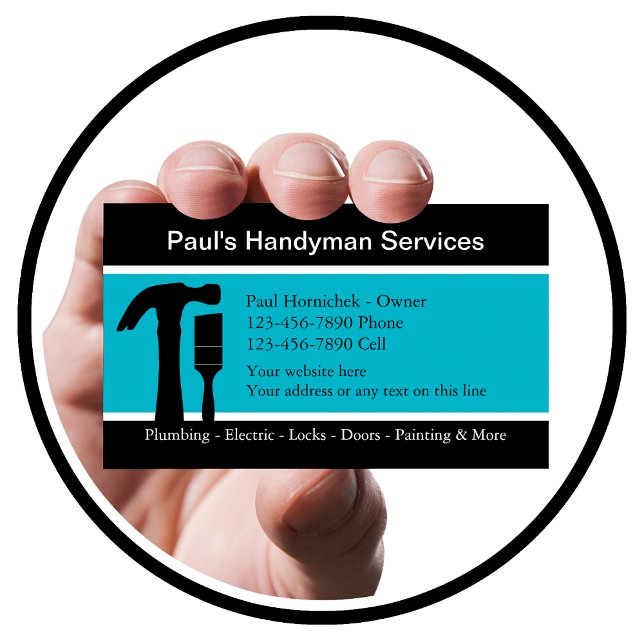 Modern Handyman Business Cards (Creator Uploaded)