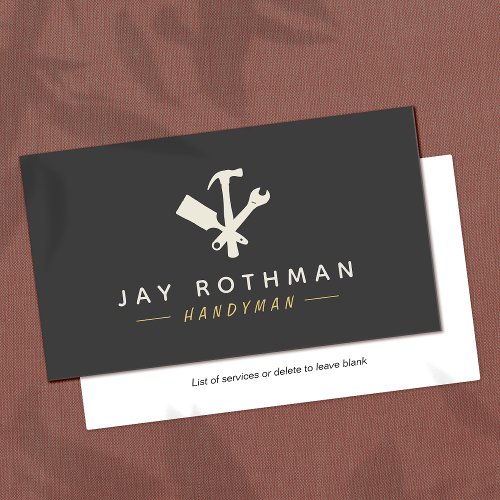 Modern Handyman  Carpentry Tools Home Improvement Business Card