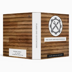 Modern handyman construction custom logo 3 ring binder