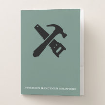 Modern handyman construction custom logo
