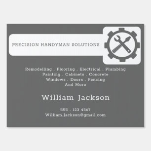 Modern handyman construction custom logo sign
