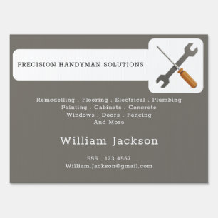 Modern handyman construction custom logo sign