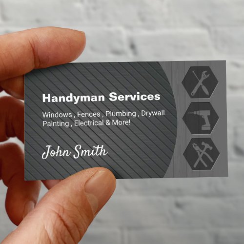 Modern Handyman Construction Remodeling Business Card